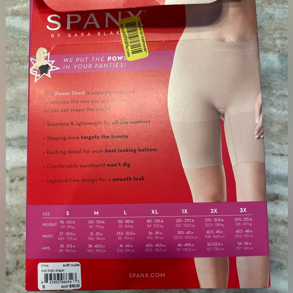 SPANX Power Short Seamless, Ultra Soft, Lightweight, 6” Inseam, Soft Nude